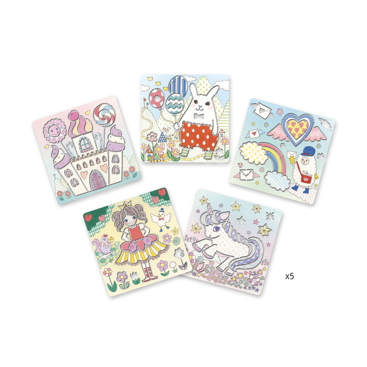 Djeco Sjabloon kaarten - Unicorn