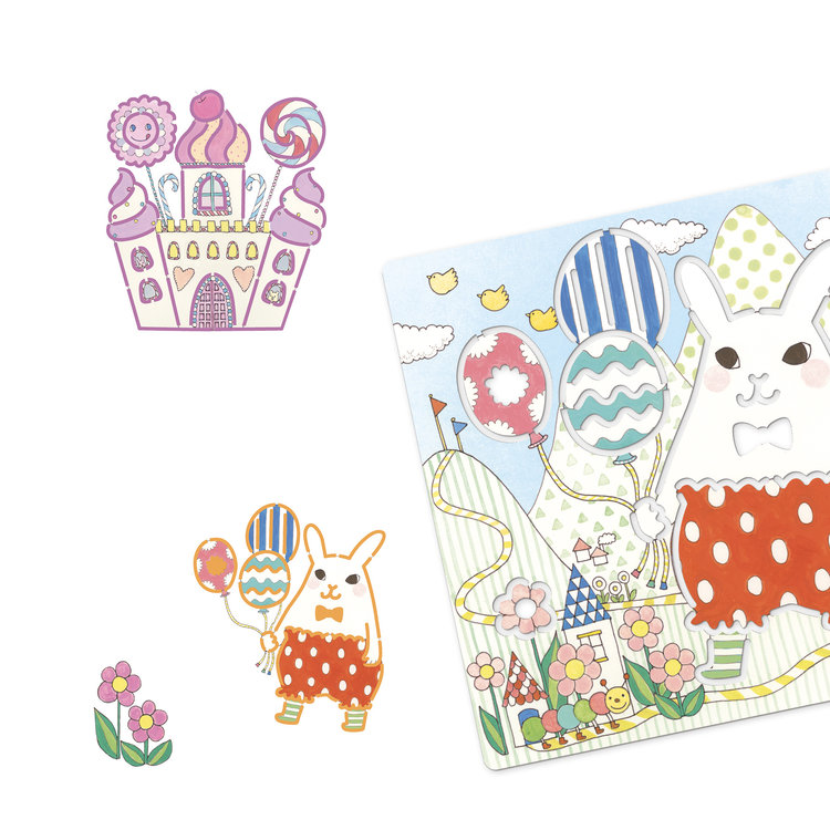 Djeco Sjabloon kaarten - Unicorn