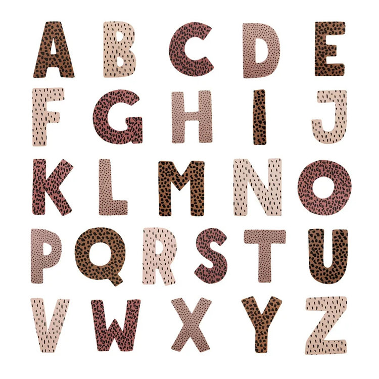 VanPauline Bath Letters in bewaarzak (pink)