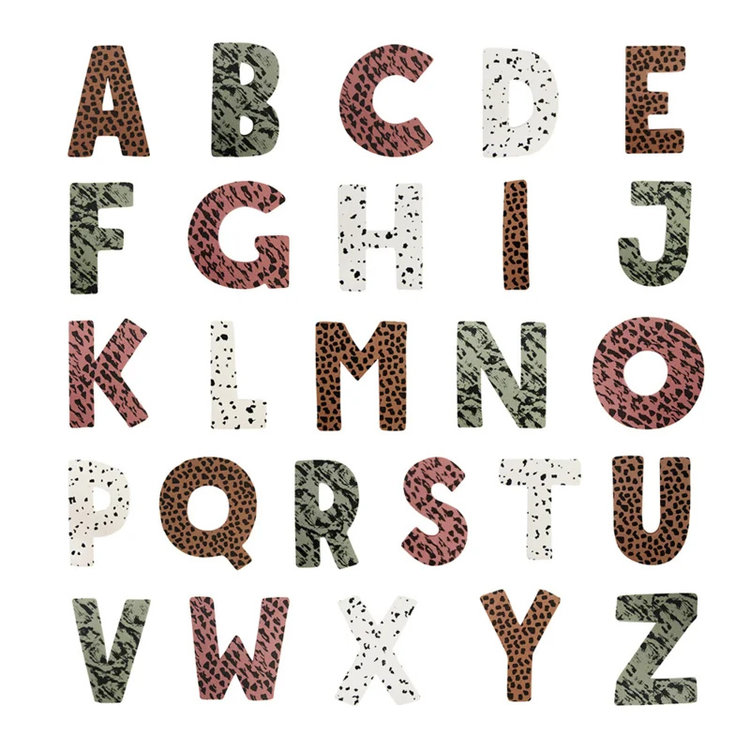 VanPauline Bath Letters in bewaarzak (green)