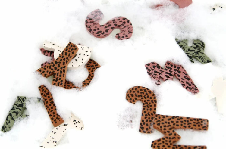 VanPauline Bath Letters in bewaarzak (green)