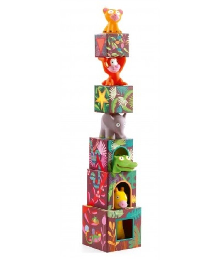 Djeco Djeco Blokkentoren - jungle