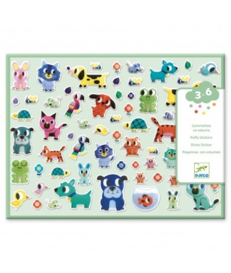 Djeco Djeco stickers - Puffy huisdier
