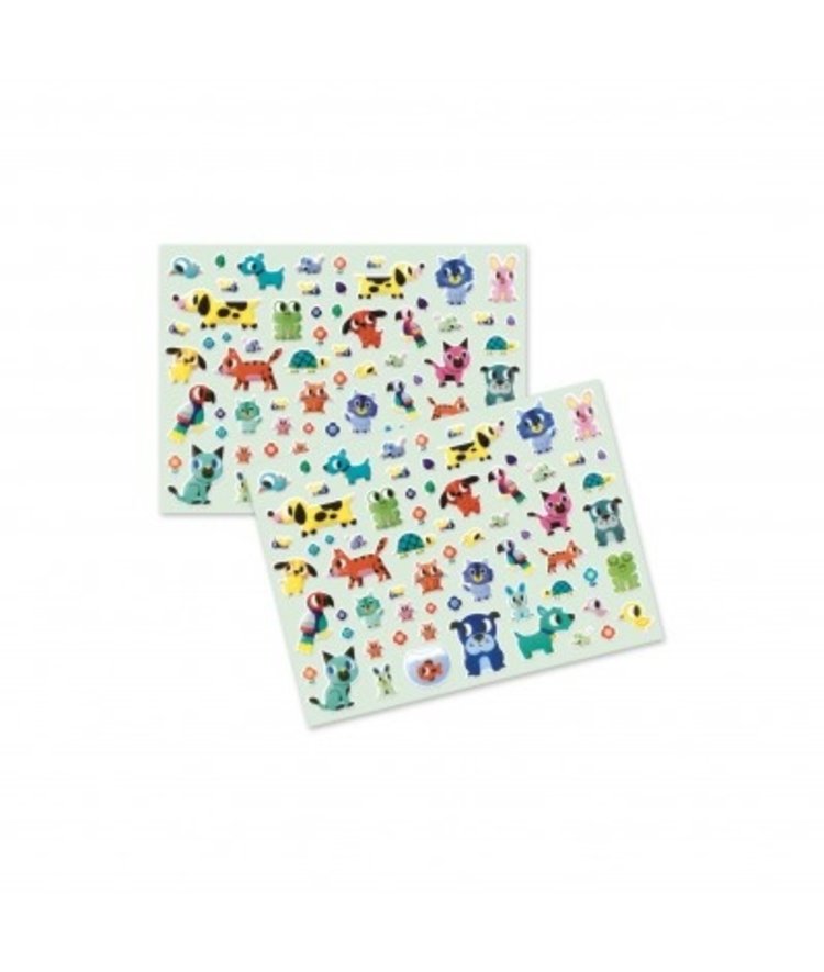 Djeco Djeco stickers - Puffy huisdier