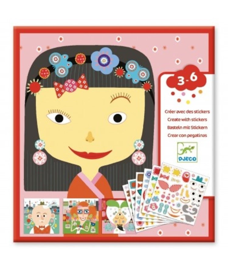 Djeco Djeco Stickerset gezichten