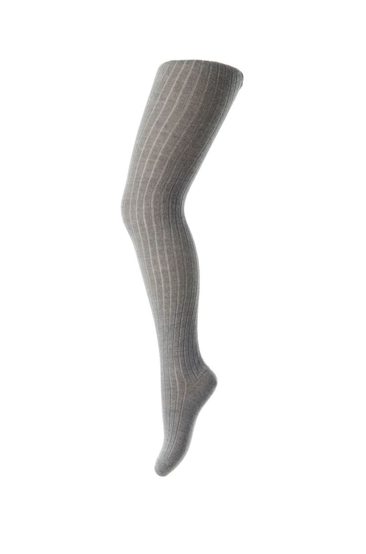 MP Denmark Cotton rib tights - 491 - Grey melange