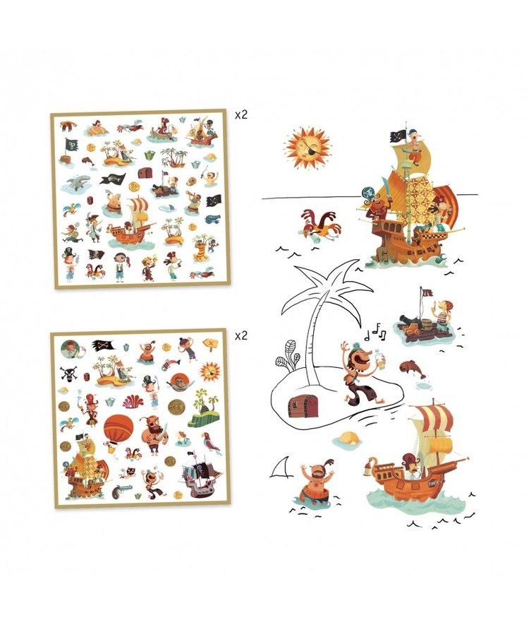 Djeco Djeco stickers - Piraten