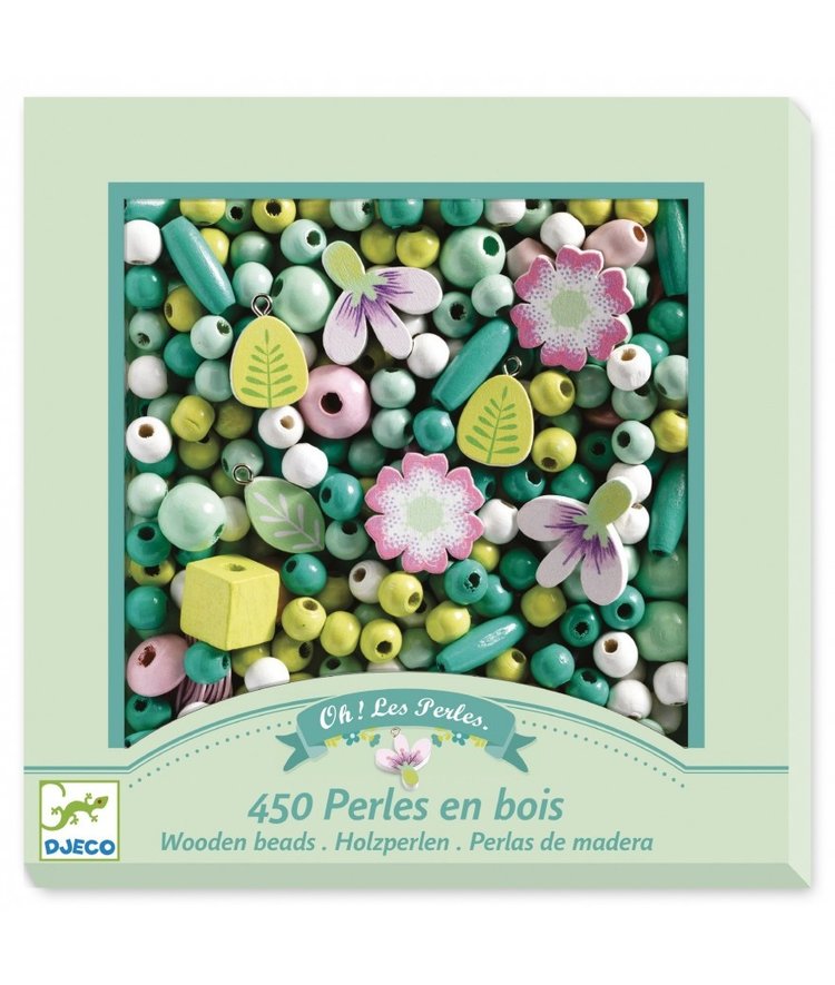 Djeco Djeco houten kralen - Bloemen