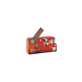 Djeco Puzzel - Le camion de pompier (16 pcs)