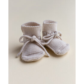 Hvid Booties 0-9M - Cream
