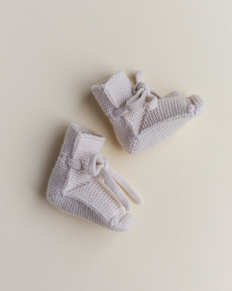 Hvid Booties 0-9M - Cream