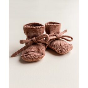 Hvid Booties 0-9M -  Terracotta