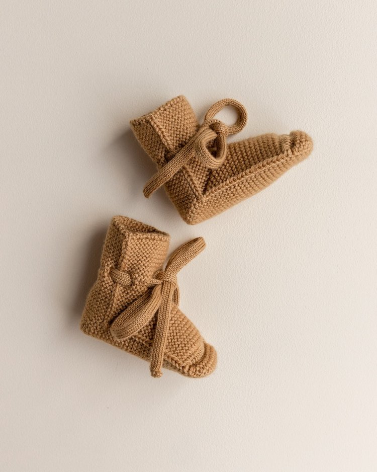 Hvid Booties 0-9M -  Ochre