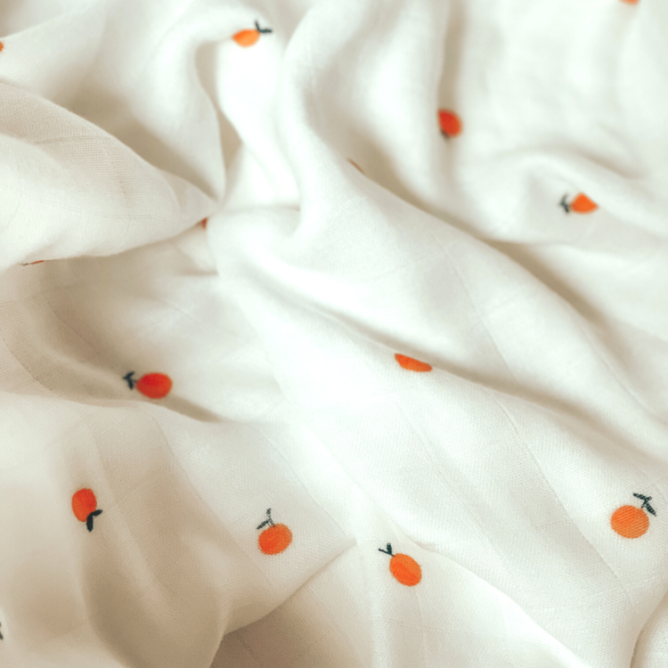 Sweet little crown Bamboo swaddle M -  The Orange