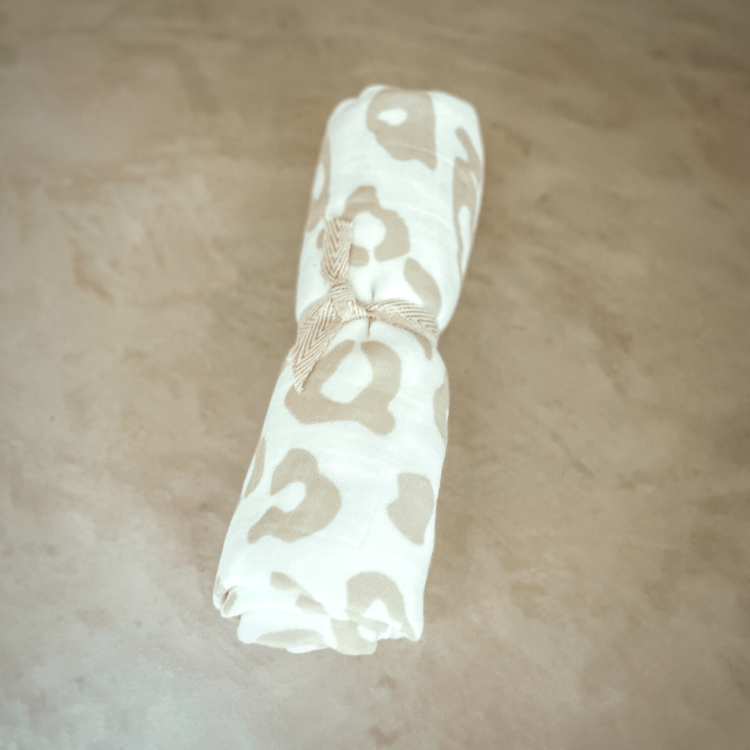 Sweet little crown Bamboo swaddle XL - Panther Ivory