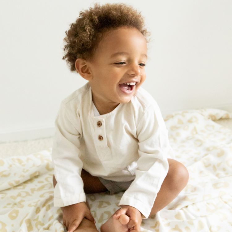 Sweet little crown Bamboo swaddle XL - Panther Ivory