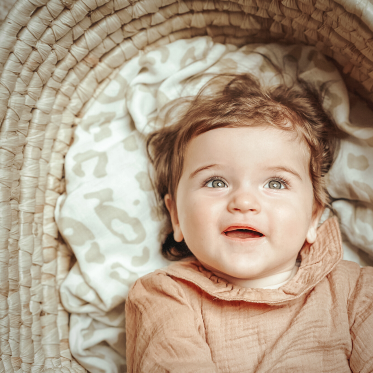 Sweet little crown Bamboo swaddle XL - Panther Ivory