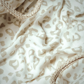 Sweet little crown Bamboo swaddle XL - Panther Ivory