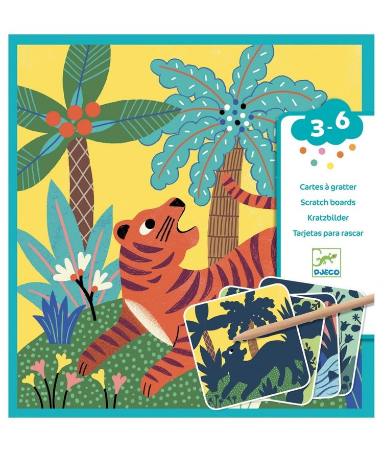 Djeco Kraskaart - Grote dieren