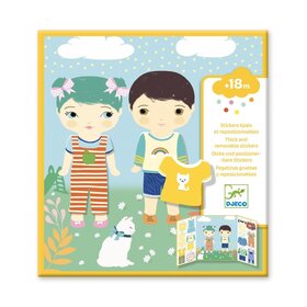 Djeco Herplaatsbare stickers - Kleding