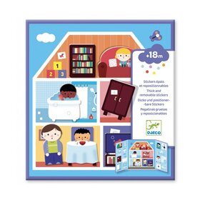 Djeco Herplaatsbare stickers - Huis