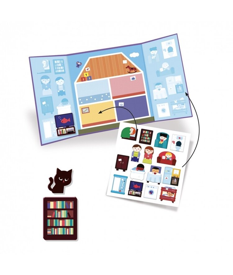 Djeco Herplaatsbare stickers - Huis