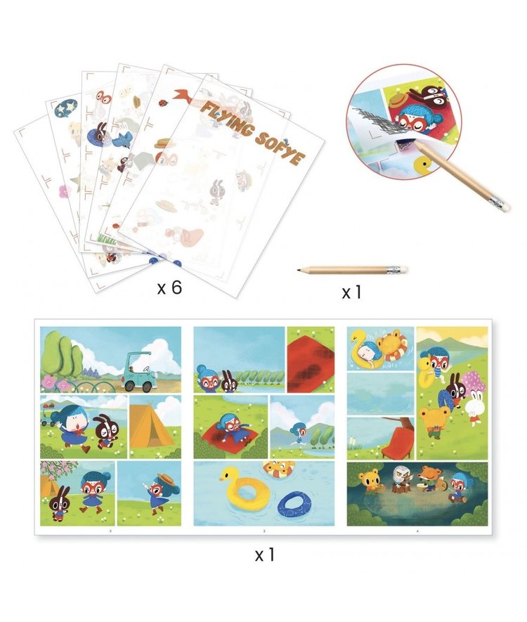 Djeco Decalcomanie - Flying sofye