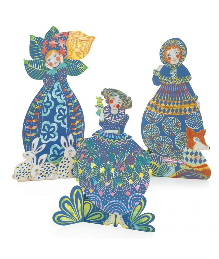 Djeco Krassen en vormgeven - Mooie jurken