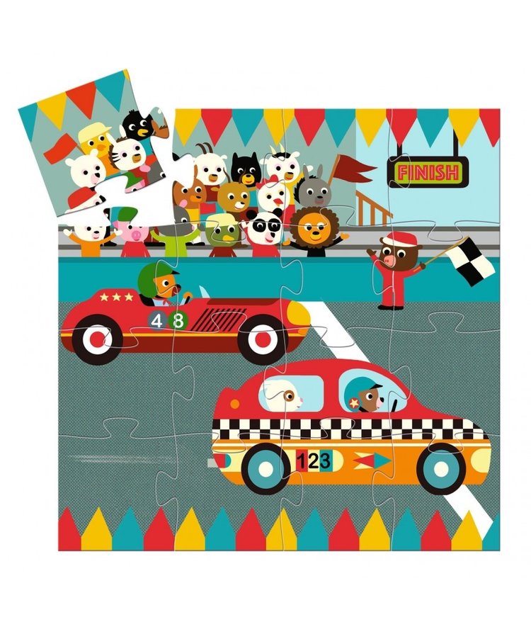 Djeco Djeco puzzel - Le bolide (16 pcs)