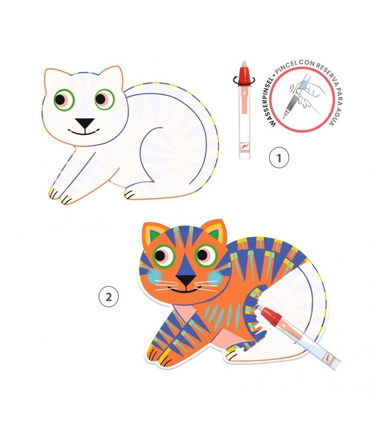 Djeco Djeco Kleuren met water -  tijger