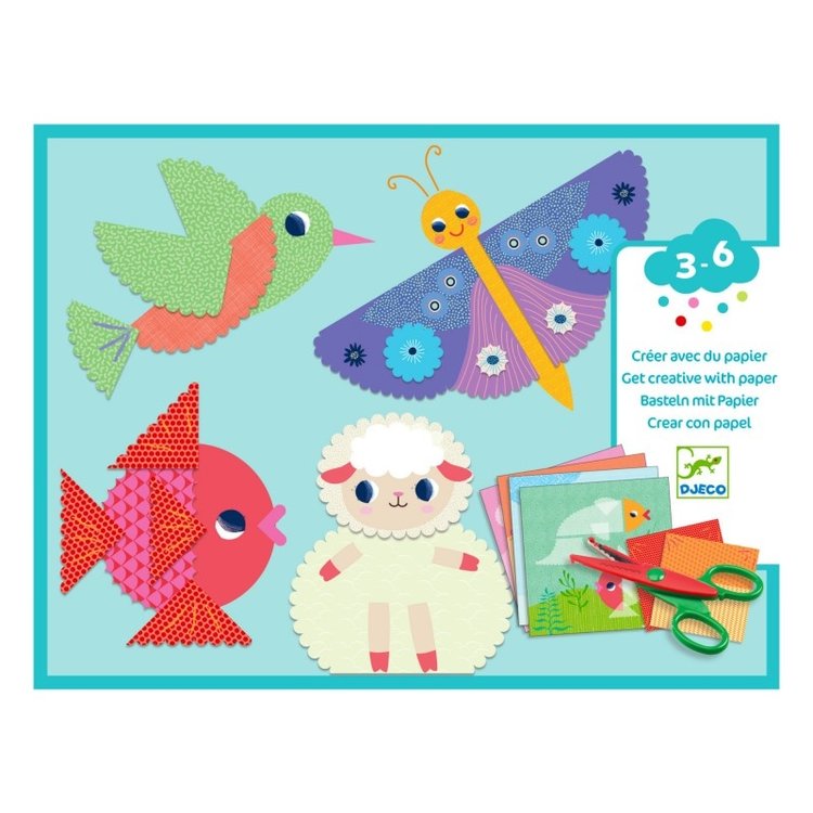 Djeco Creatief met papier - Kartelranden knippen