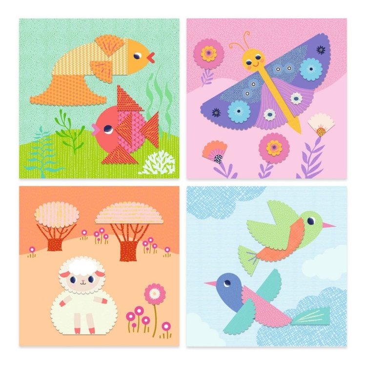 Djeco Creatief met papier - Kartelranden knippen