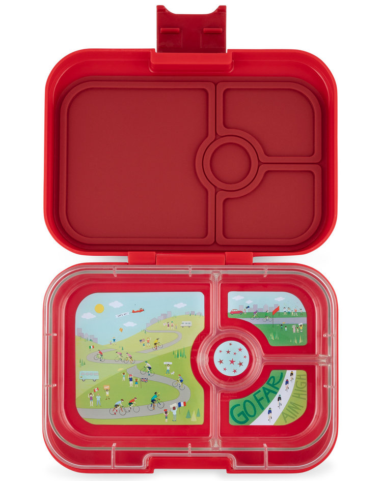 Yumbox Panino 4-vakken - Wow rood haai
