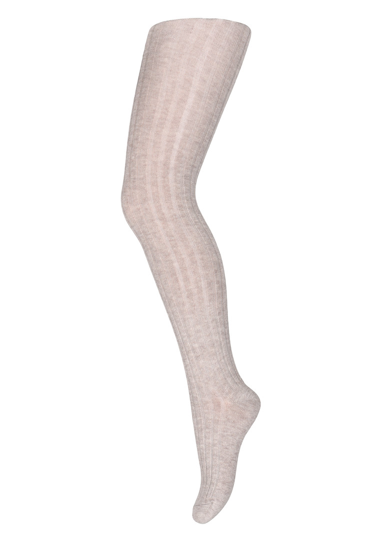 MP Denmark Cotton rib tights - 489 Light brown melange