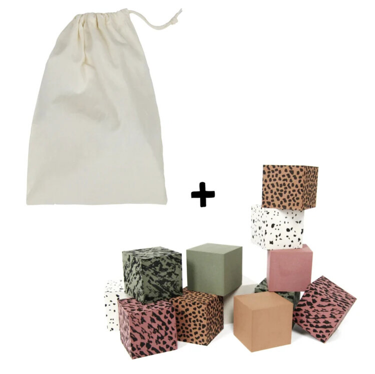 VanPauline Foam blocks in bewaarzak (green)