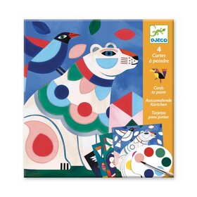 Djeco Kaarten om te schilderen - Beestenboel