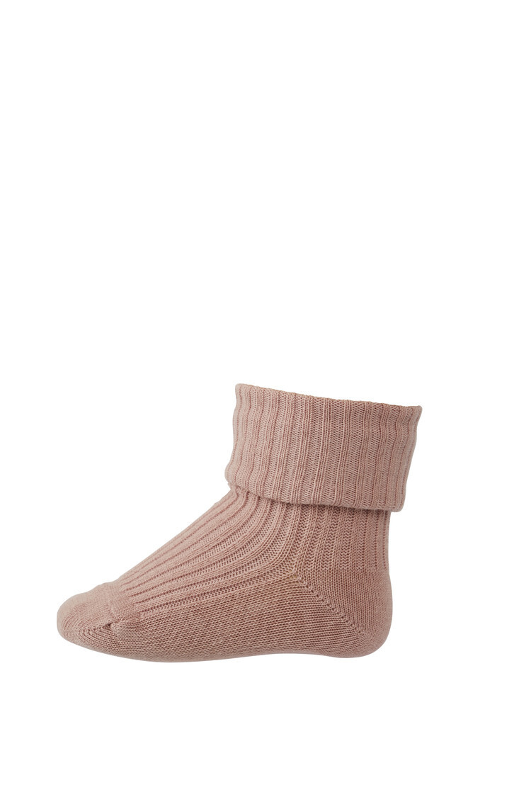 MP Denmark Cotton rib baby socks - 188 - Wood Rose