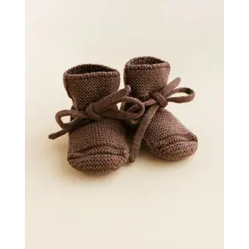 Hvid Booties 0-9M - Mocha
