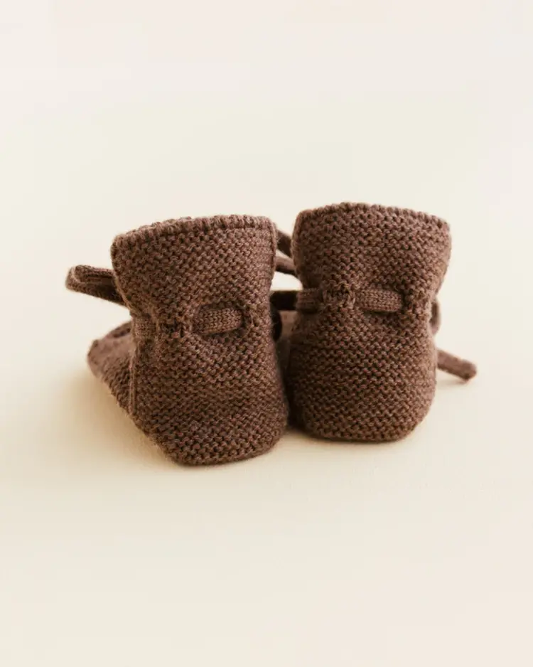 Hvid Booties 0-9M - Mocha