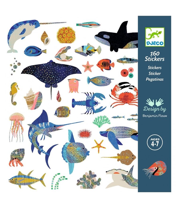 Djeco Metallic stickers - Ocean