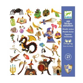 Djeco Metallic stickers - Middeleeuwse fantasie