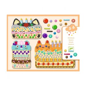 Djeco Mozaiek - Taart en snoepjes