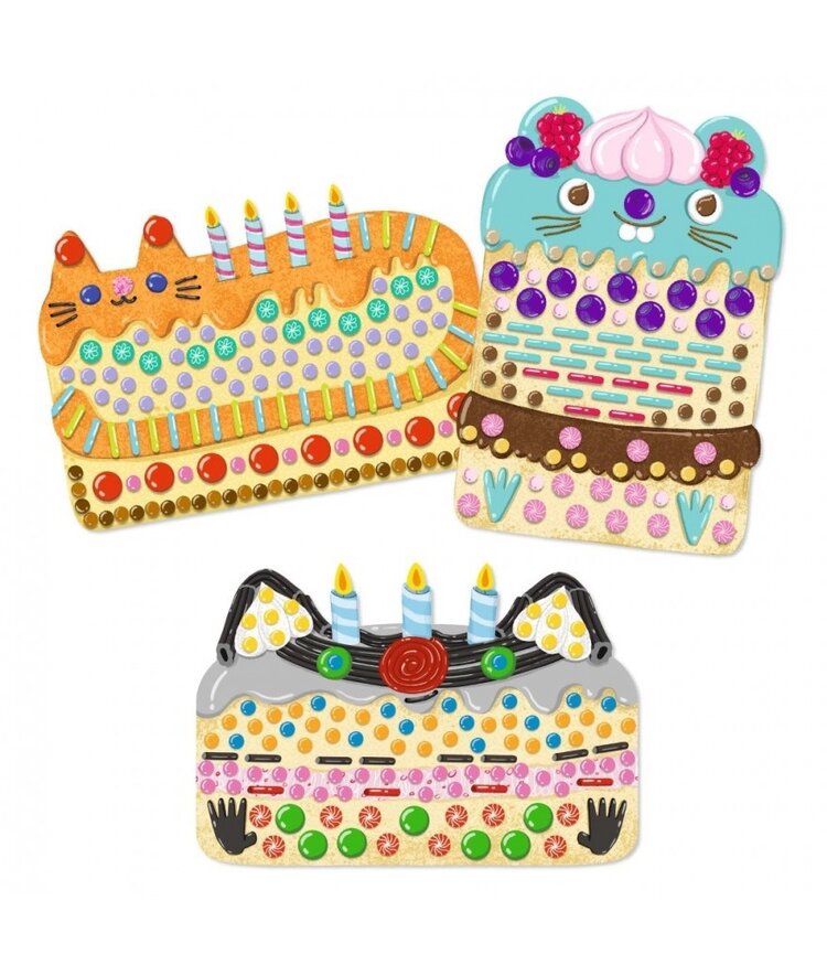 Djeco Mozaiek - Taart en snoepjes