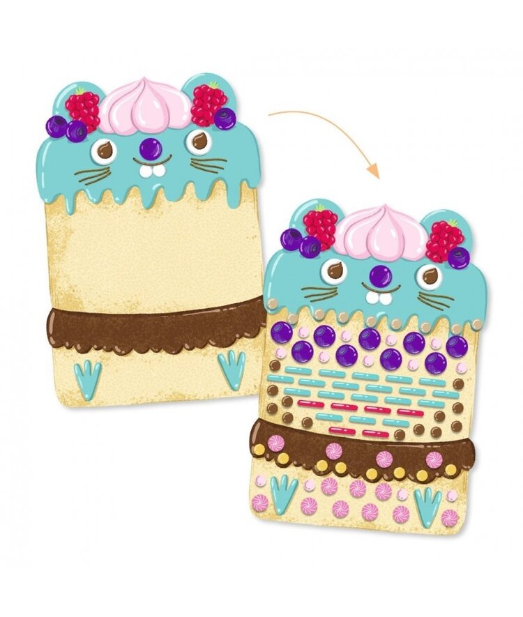 Djeco Mozaiek - Taart en snoepjes