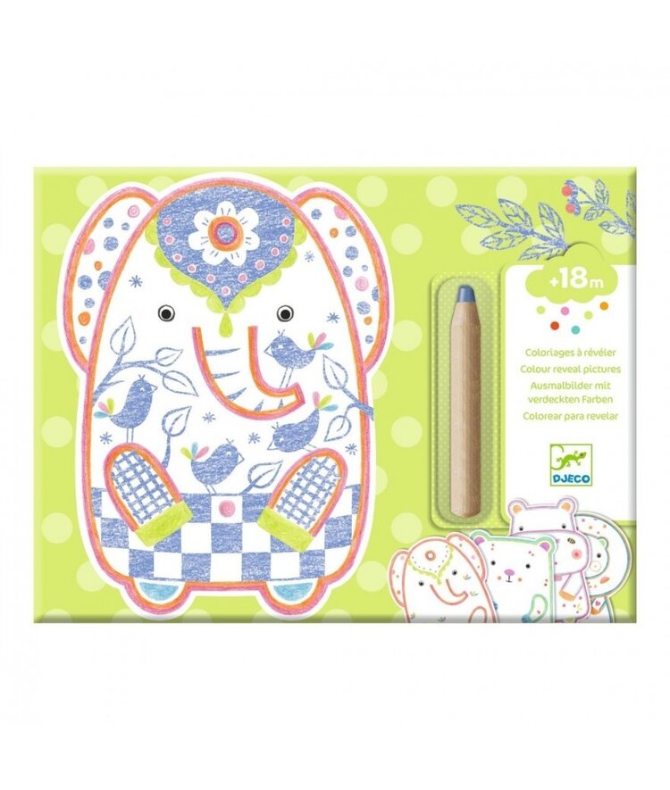 Djeco Verborgen kleurplaten - Wilde dieren