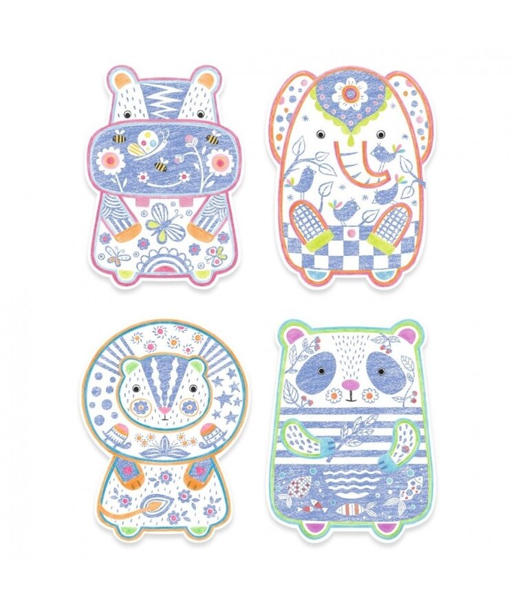 Djeco Verborgen kleurplaten - Wilde dieren