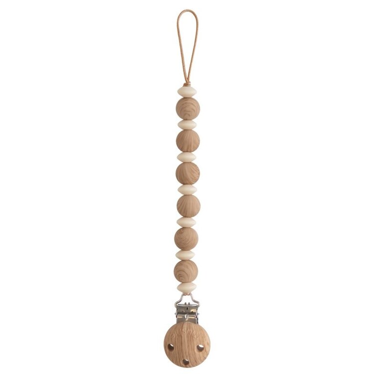 Mushie Speenketting Luna - Faux Wood