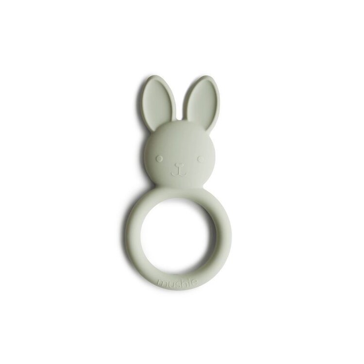 Mushie Teether Bunny - Sage