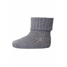 MP Denmark Cotton rib baby socks - 491 - Grey melange