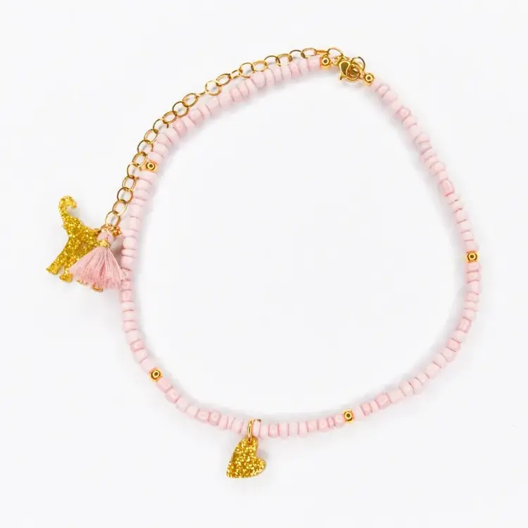 Korte ketting Pink